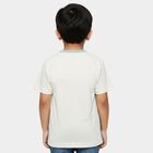 Boys Blue Organic Cotton Round Neck Casual T-Shirt, हल्का नीला, small