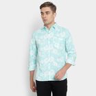 Cotton Printed Casual Shirt, Light Green, small image number null