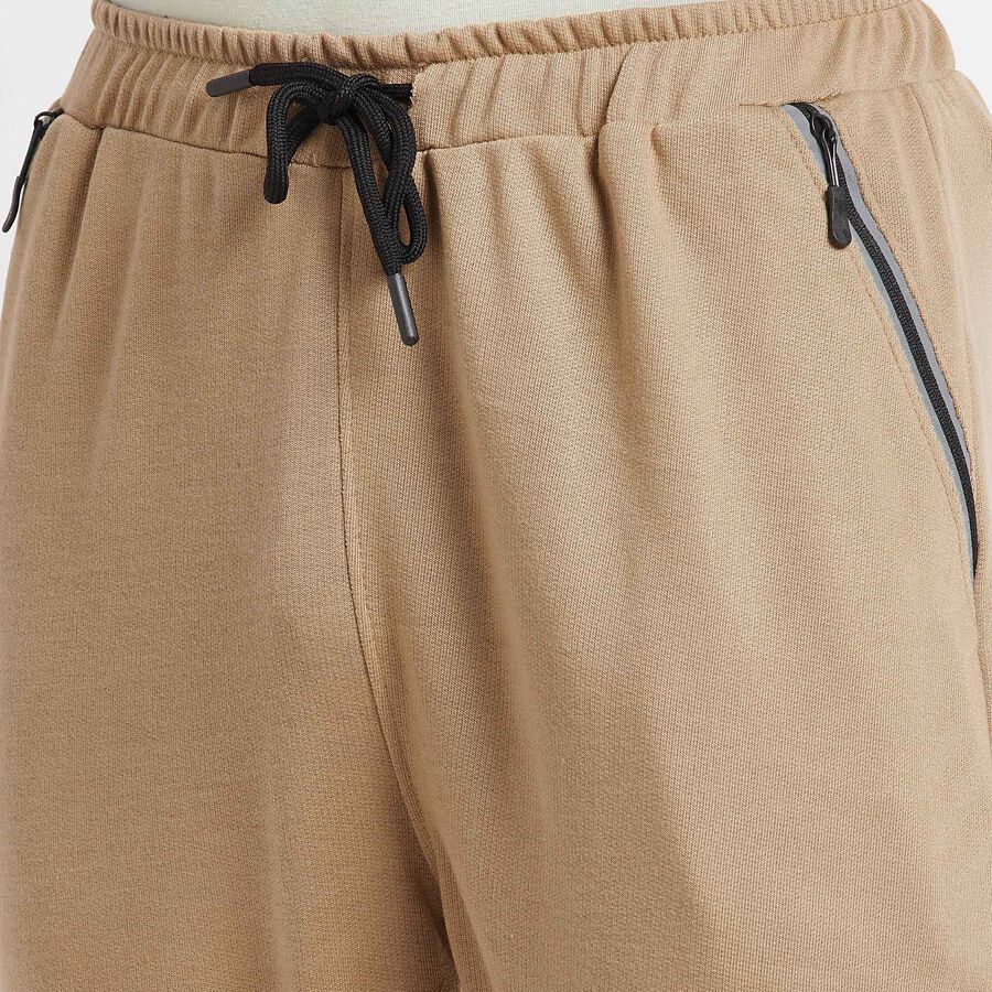 Solid Track Pants, Beige, large image number null