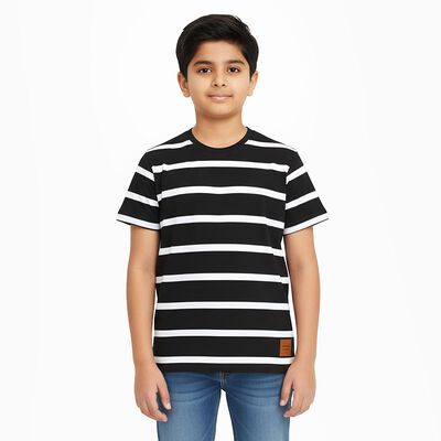 Boys' 100% Cotton Half Sleeves T-Shirt