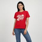 Women's Fuchsia Cotton Round Neck Regular T-Shirt, Fuchsia, small