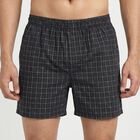 Men's Navy Blue Regular Fit Solid Boxers, Navy Blue, small