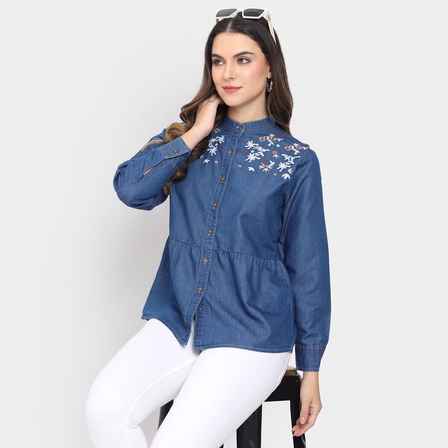 Ladies' Shirt , Mid Blue, large image number null