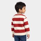 Boys' Red Crew Neck Pullover Sweatshirt, लाल, small