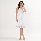 Women's Multicolor Empire Waist Sleeveless Dress, Off White, small image number null