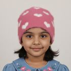 Girls Winter Cap, Pink, small image number null