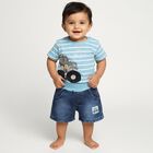 Infants' 100% Cotton Baba Suit, Mid Blue, small