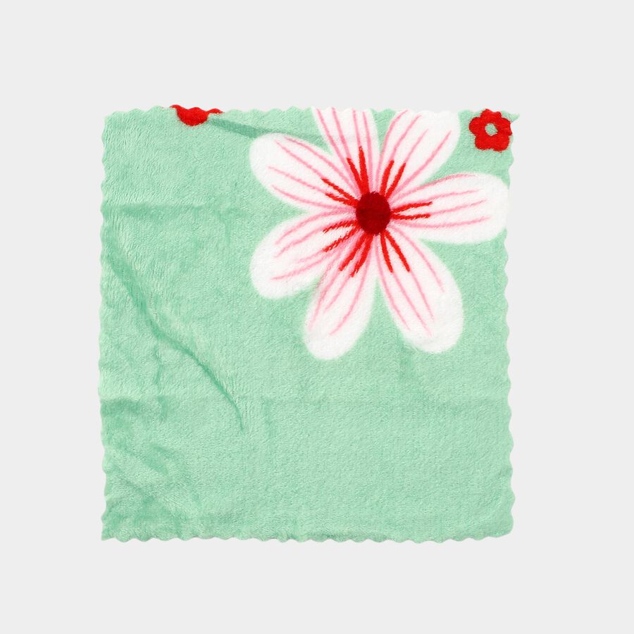 Women's Coral Pink and Mint Green Floral Pack of 3 Handkerchief, Assorted, large image number null