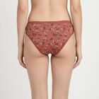 Women's Brown Regular Fit Printed Panty, भूरा, small