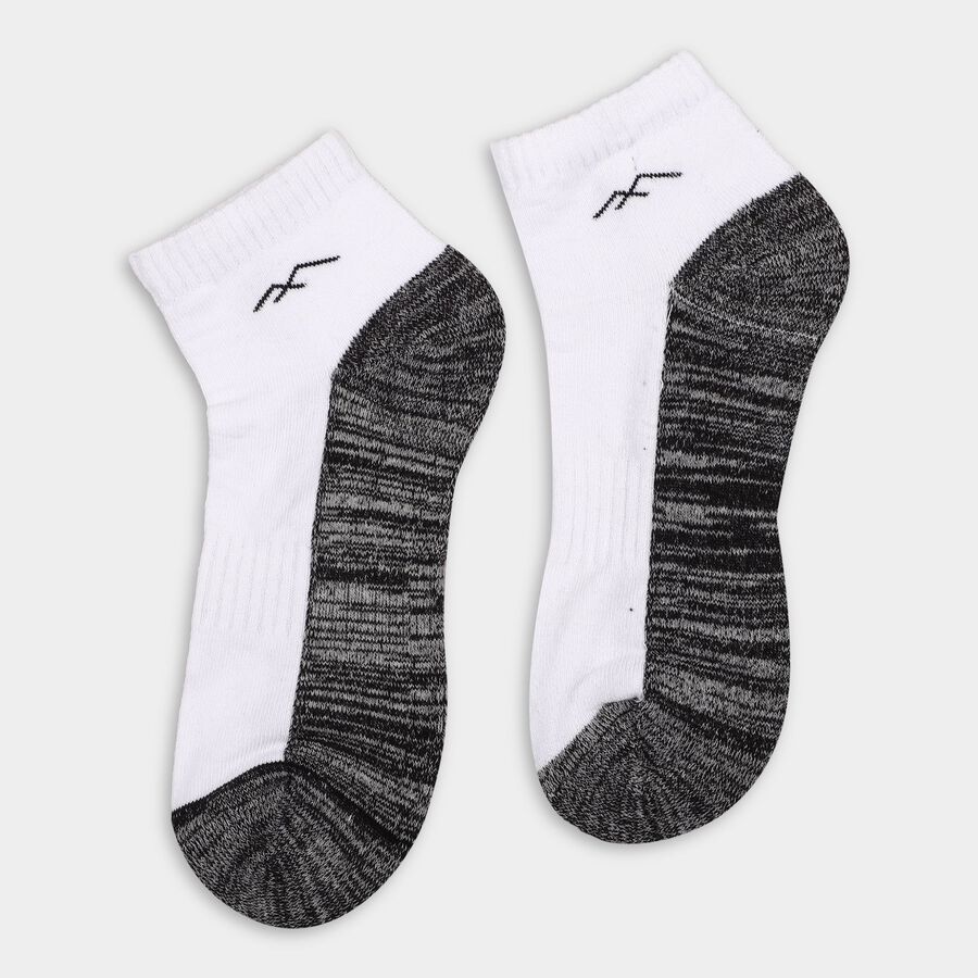 Men's Socks (Pack of 3), काला, large