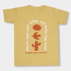 Boys' Half Sleeves T-Shirt, पीला, small image number null