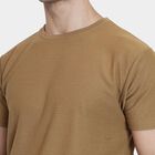 Men's Round Neck Half Sleeves T-Shirt , Beige, small image number null