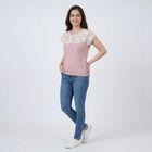 Women Lilac Round Neck Casual T-Shirt, Lilac, small