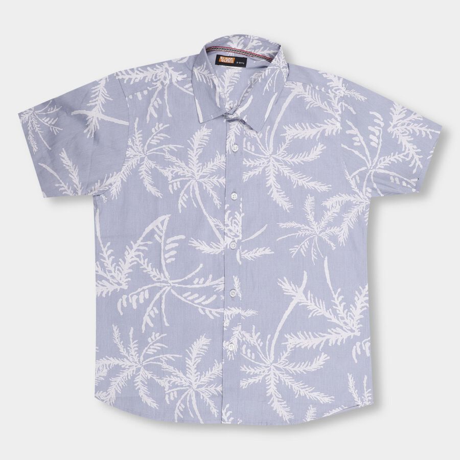 Boys' 100% Cotton Casual Shirt , हल्का नीला, large