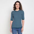 Ladies' 100% Cotton Top, Dark Green, small image number null