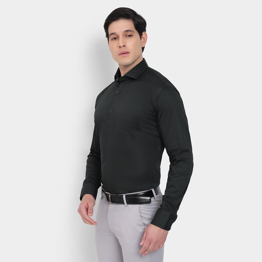 Men's Formal Shirt, गहरा हरा, large image number null