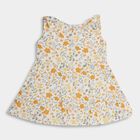 Infant Girls' 100% Cotton Frock, ऑफ व्हाइट, small image number null