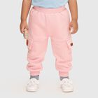 Infants Baby Pink Cotton Blend Cargo Pyjama, गुलाबी, small image number null