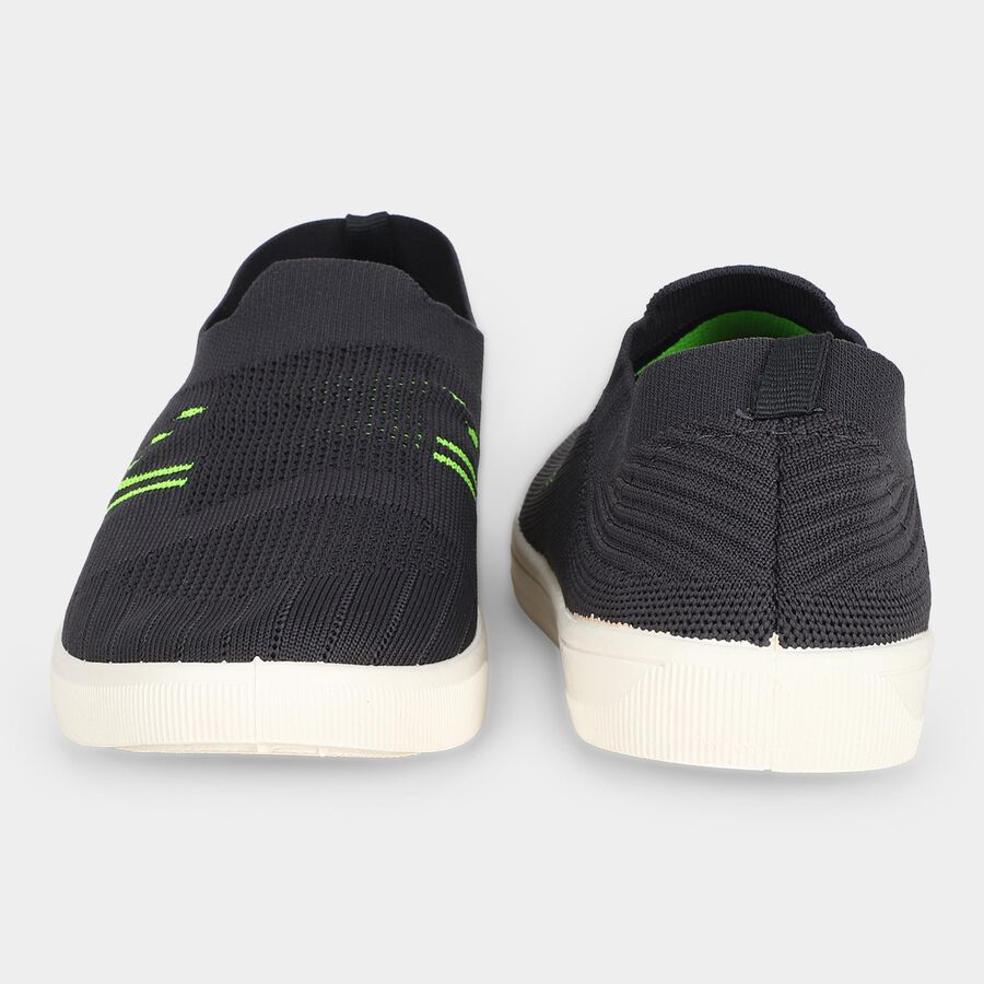Men's Grey Slip-On Casual Sneakers, ग्रे, large