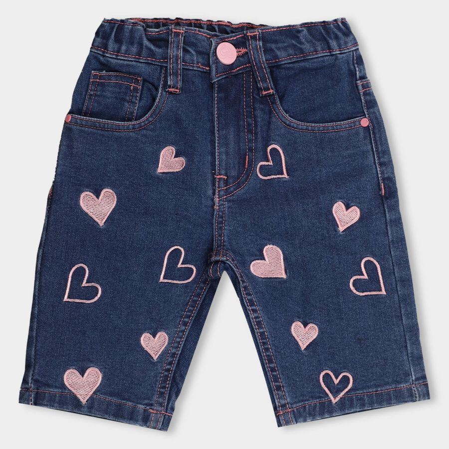Girls' Capri , Mid Blue, large image number null