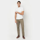 Solid Casual Trousers, Light Grey, small image number null