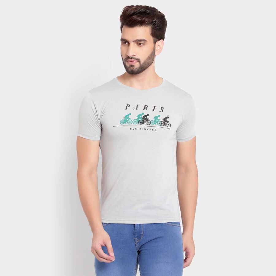 Round Neck T-Shirt, Light Grey, large image number null