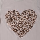 Girls Beige Round Neck Regular T-Shirt, Beige, small