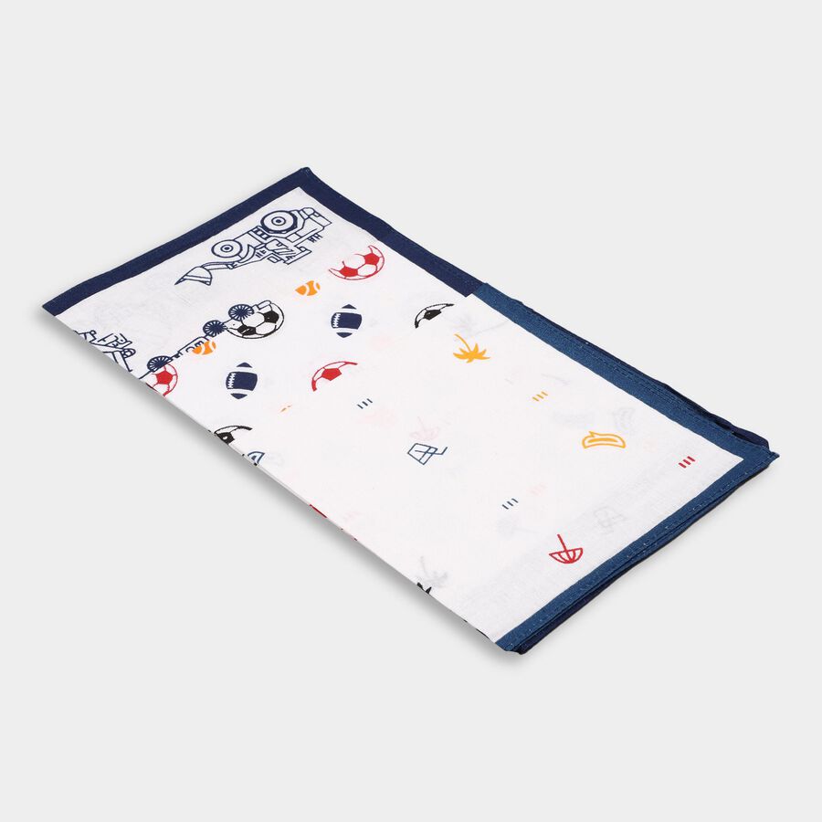 Boys' 100% Cotton Hanky , White, large image number null