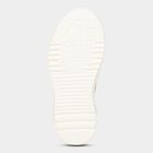 Men's White Lace-Up Colorblocked Sneakers, सफ़ेद, small