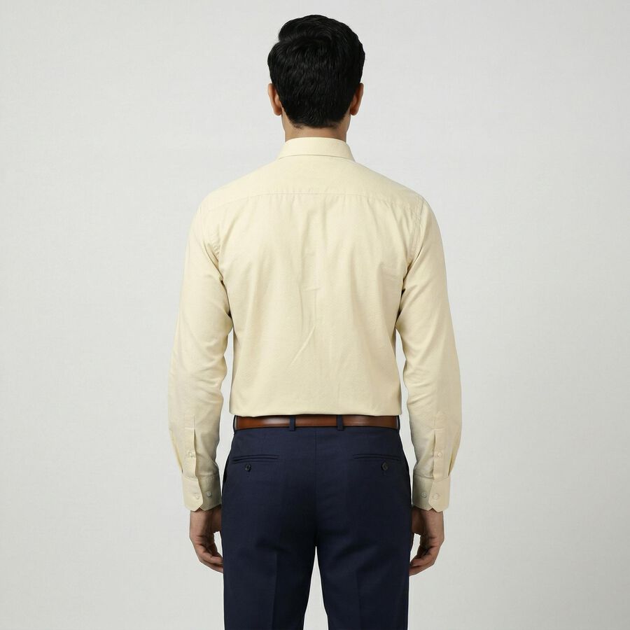Men's Beige Classic Formal Shirt, Beige, large