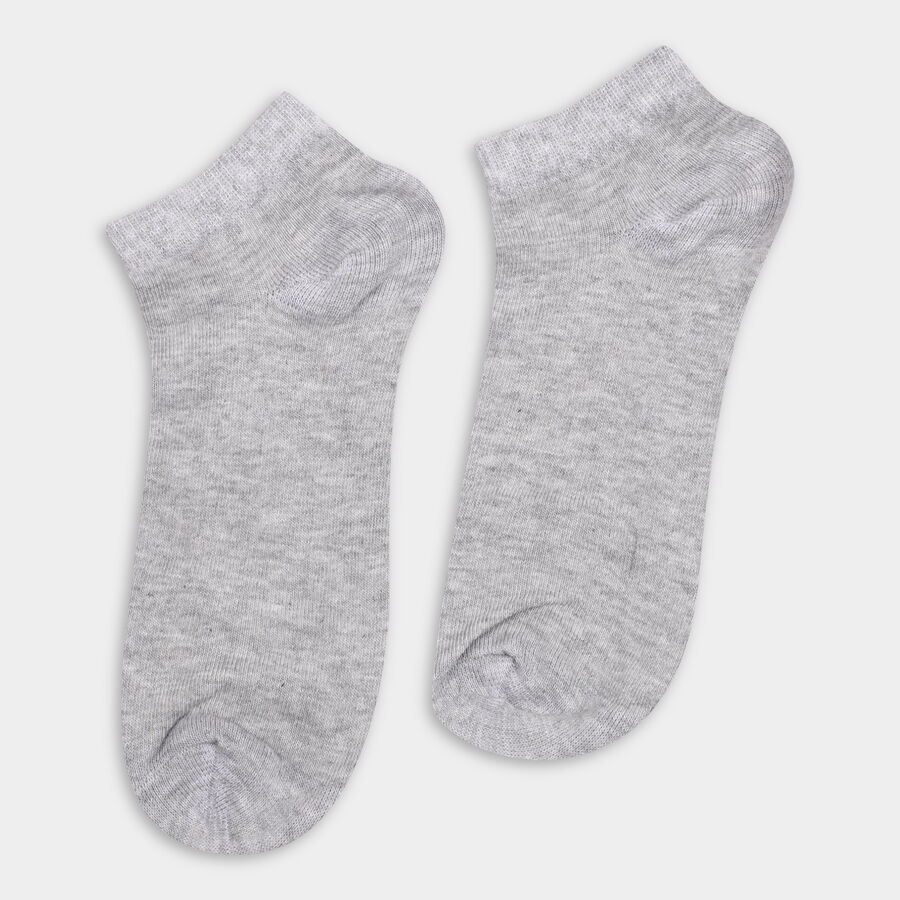 Men's Socks (Pack of 3), Melange Light Grey, large image number null