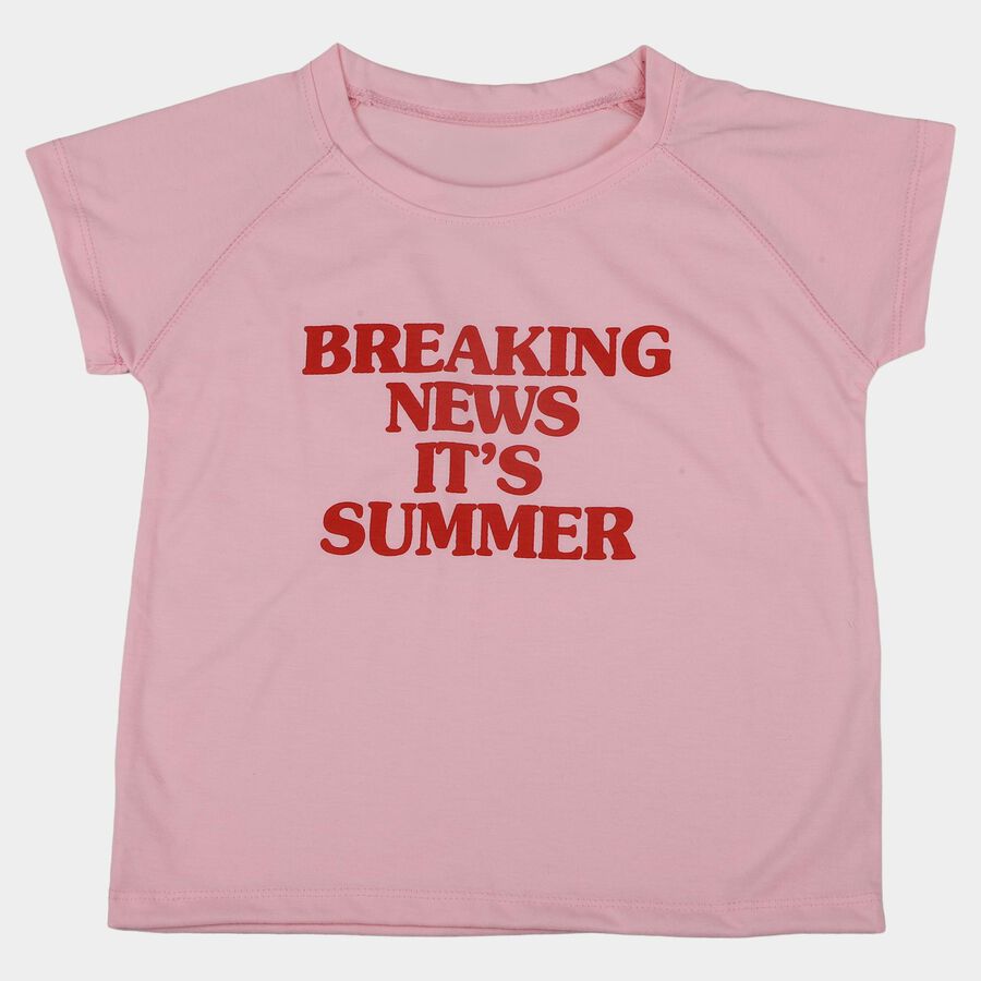 Girls' T-Shirt, Pink, large