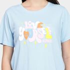 Ladies' Cotton Round Neck T-Shirt, Light Blue, small image number null