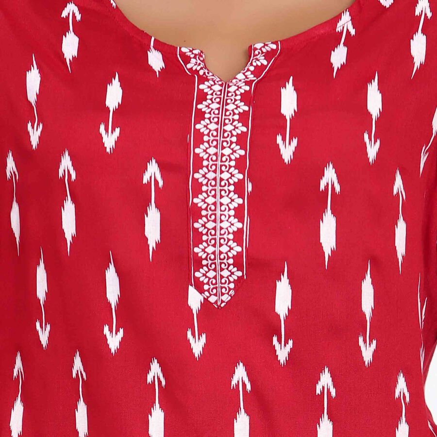Printed Kurti, Red, large image number null