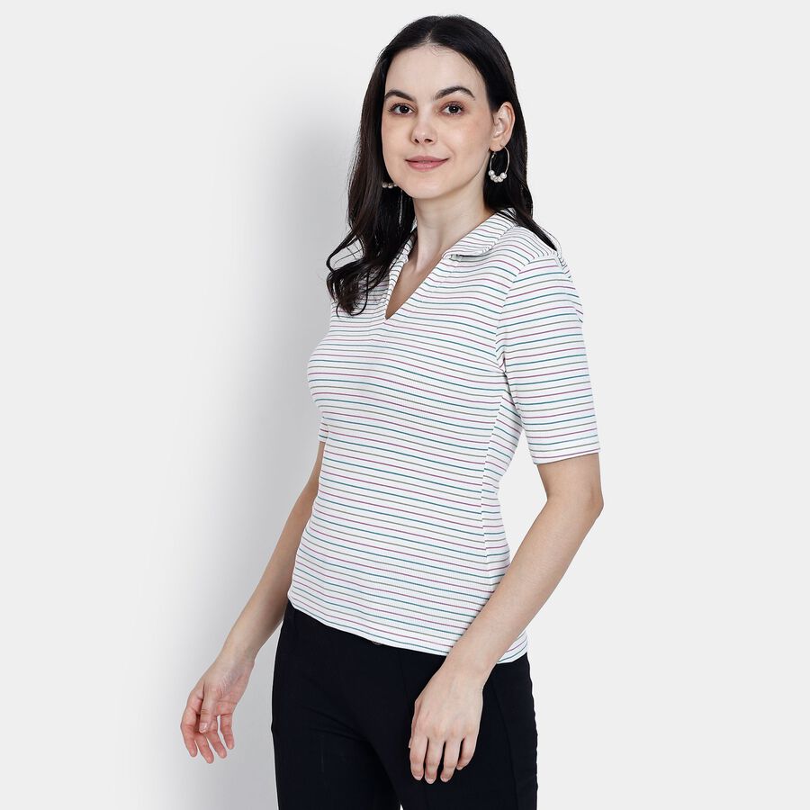 Ladies' Top, ऑफ व्हाइट, large image number null