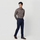 Men's Brown Formal Shirt, Brown, small