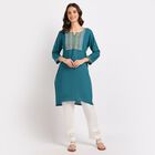 Ladies' Kurta, मध्यम नीला, small image number null