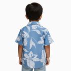 Infants Bright Sky Blue Cotton Half Sleeve Classic Casual Shirt, मध्यम नीला, small image number null