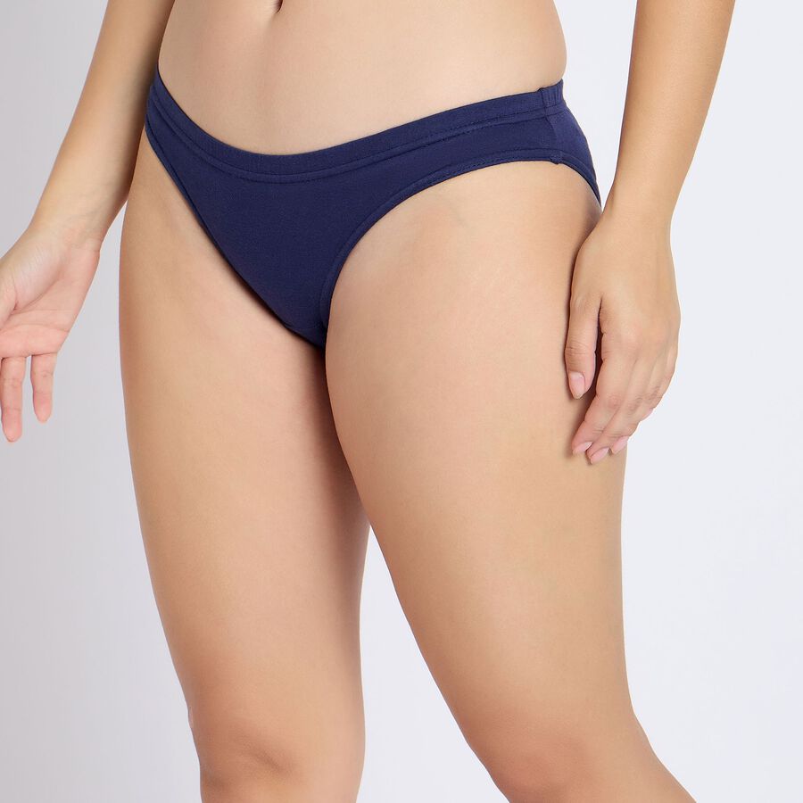Ladies' 100% Cotton Panty, नेवी ब्लू, large image number null