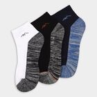 Men's Socks (Pack of 3), काला, small