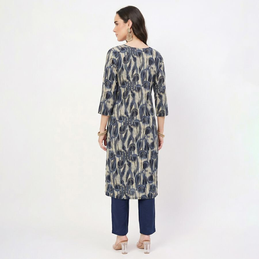 Ladies' Kurta, गहरा नीला, large