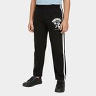 Boys' Jet Black Cotton Blend Football Print Pyjama, Black, small image number null