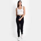 Cut N Sew Ankle Length Joggers, Black, small image number null