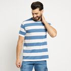 Men's Round Neck Half Sleeves T-Shirt , Mid Blue, small image number null