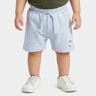 Infants' Light Blue Regular Fit Printed Half Pant, Light Blue, small