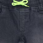 Boys' Grey Regular Fit Elastic Waistband Jeans, हल्का ग्रे, small