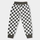 Kids' Dark Olive Green And White Checkered Cotton Blend Pyjama, Olive, small image number null