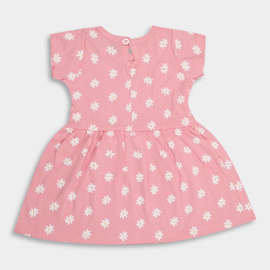 Infant Girls' 100% Cotton Frock , Light Pink, large image number null