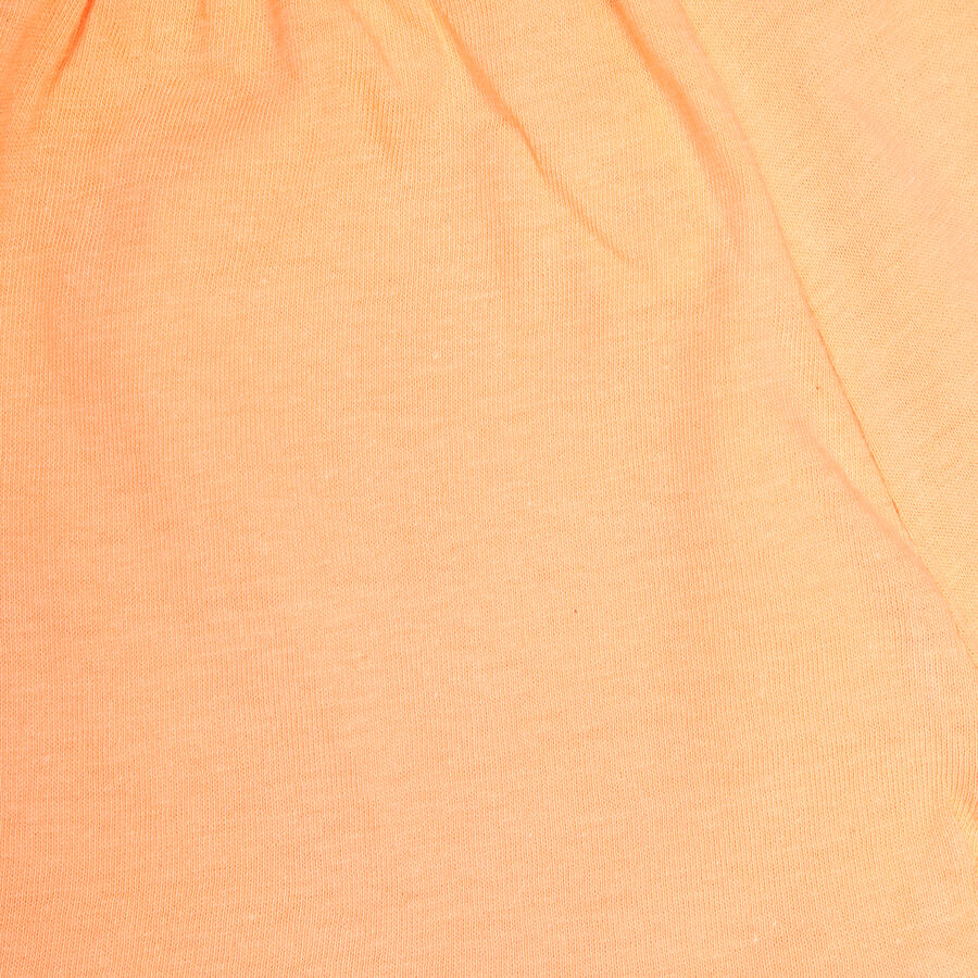 Infants Cotton Stripes Baba Suit, Orange, large image number null