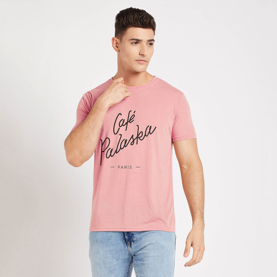 Round Neck T- Shirt, Peach, large image number null
